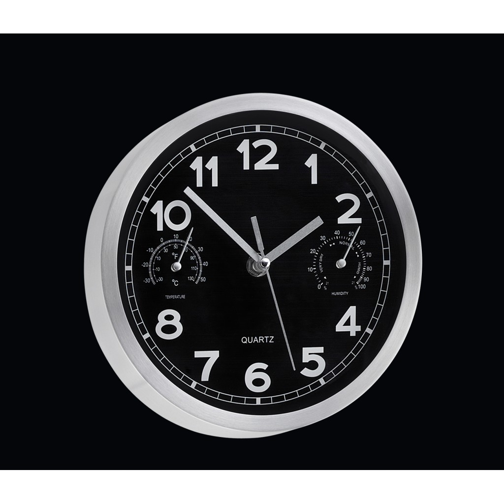 RELOJ PARED ALUMINIO D.25CM      474015