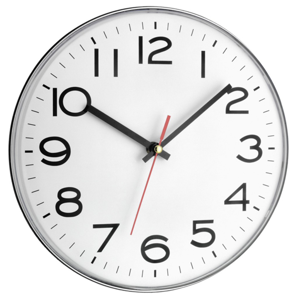 RELOJ PARED BLANCO/PLATA  280X40 60.3017