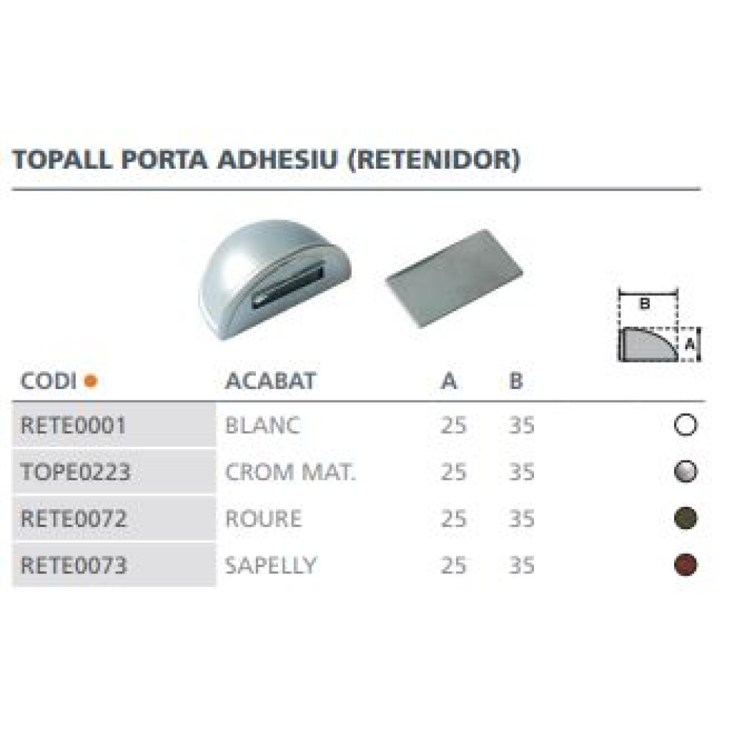 TOPE PUERTA RETENEDOR ADHESAPELLY
