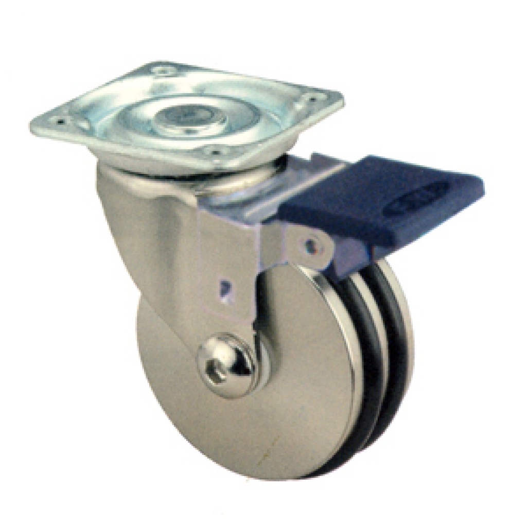 RUEDA GIRATORIA 10ALU75   NIQUEL 1-0536