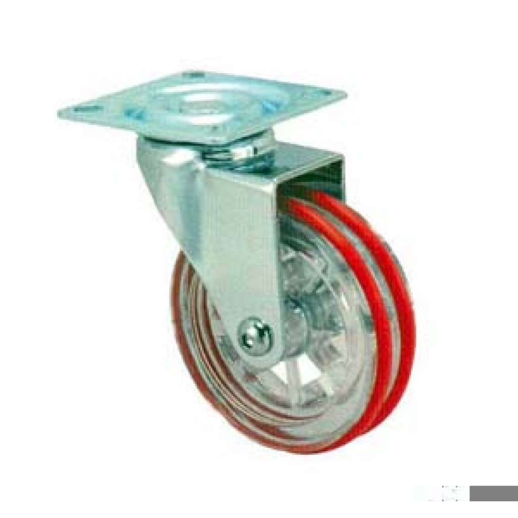 RUEDA GIRATORIA 10RD75  ROJA     1-0523