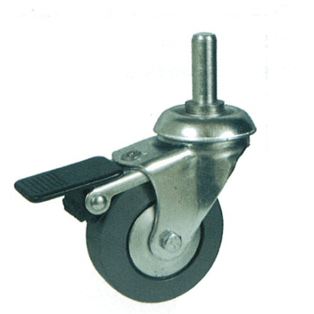 RUEDA GIRATORIA PLACA+ESPIGA ALFA 50MM