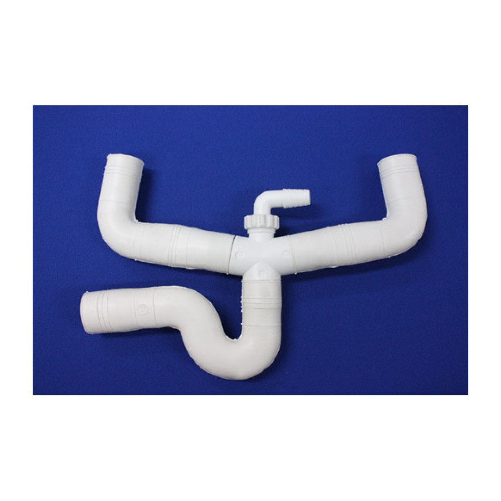 SIFON DOBLE GOMA CON TOMA SALIDA 40 MM