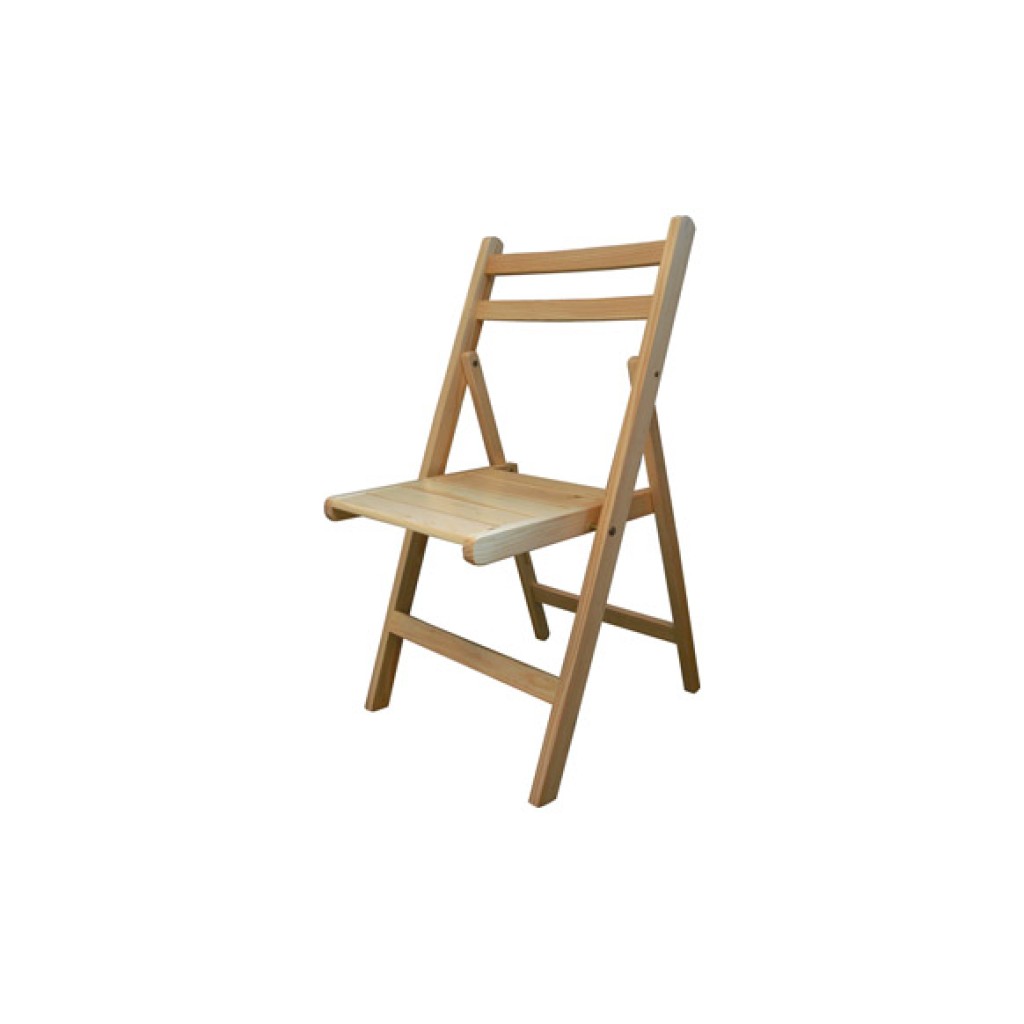 SILLA PLEGABLE BARNIZADA