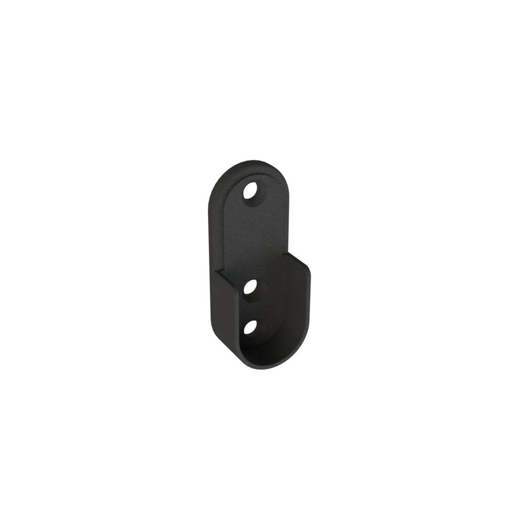 SOPORTE TUBO OVAL NEGRO   25 X 15 MM