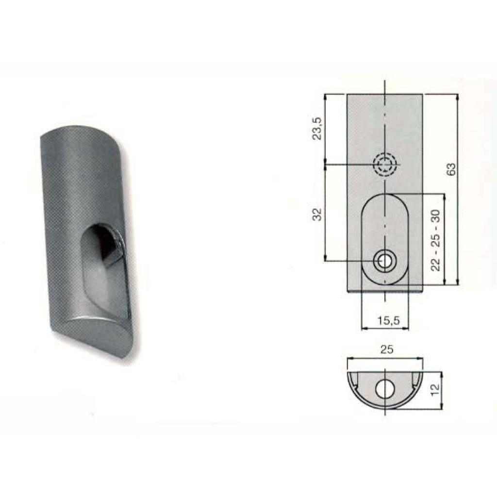SOPORTE LATERAL SILK 22-30 ALUMINIO