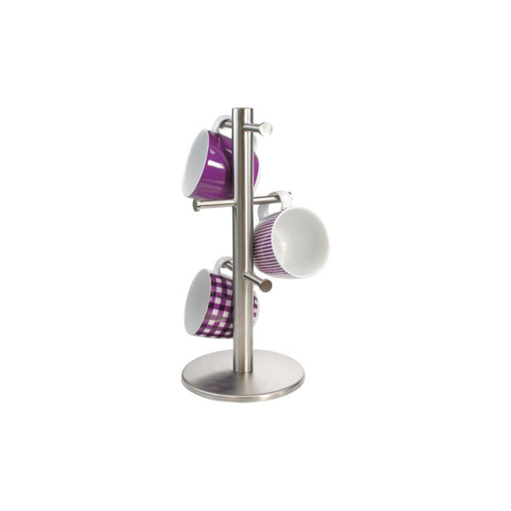 SOPORTE PORTA MUGS INOX   34 CM