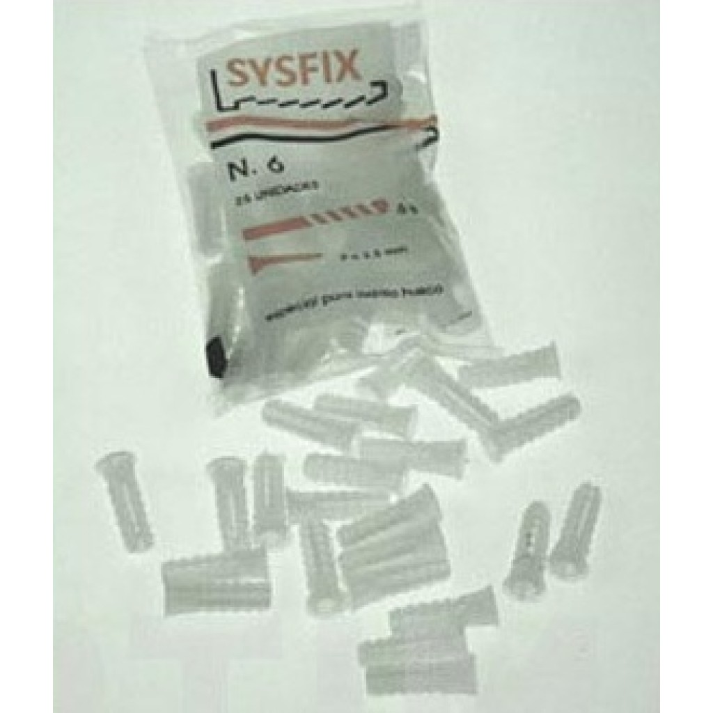 TACO ESTRIADO BLANCO      6 X 22 MM 25UD