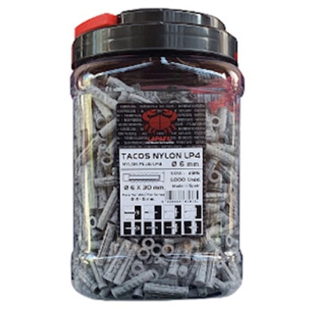 TACO GRIS NYLON N§ 8 (FX) BOTE  500 UN