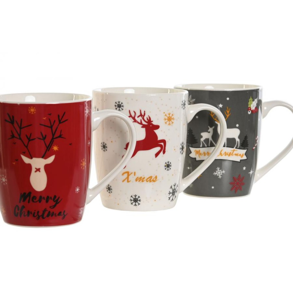 TAZA PORCELANA 360ML 4 SURT 206694