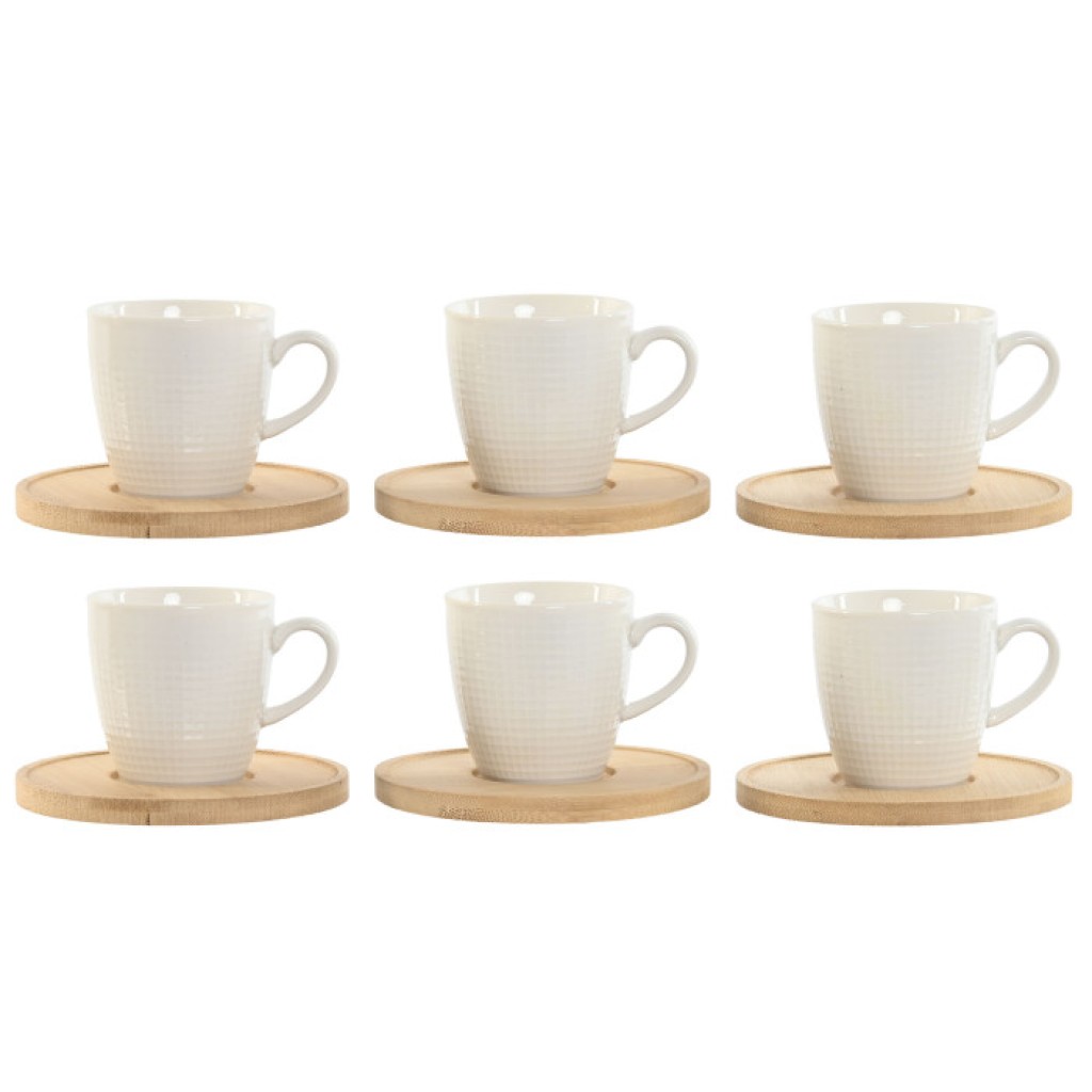 TAZAS CAFE PORCELANA SET 67,8X5,7X5,8CM