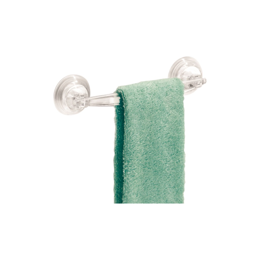 TOALLERO BARRA TRANSPARENTCON VENTOSA 28