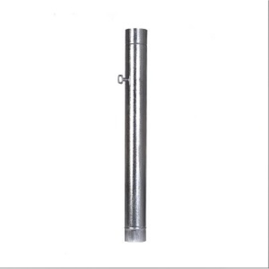 TUBO ESTUFA LISO GALV.  90MM  C/LLAVE