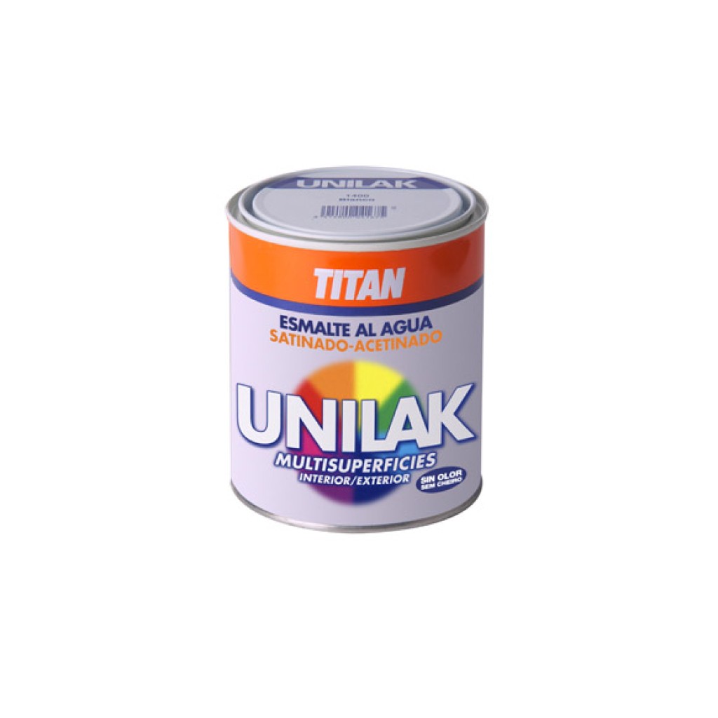 ESMALTE AL AGUA UNILAK SAT375 ML NEGRO