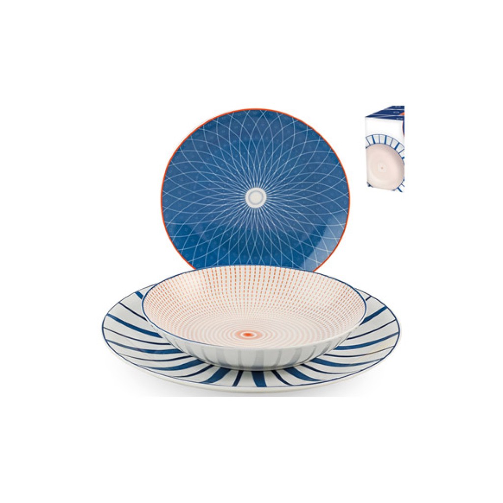 VAJILLA 18 PIEZAS PORCELANCALICOT
