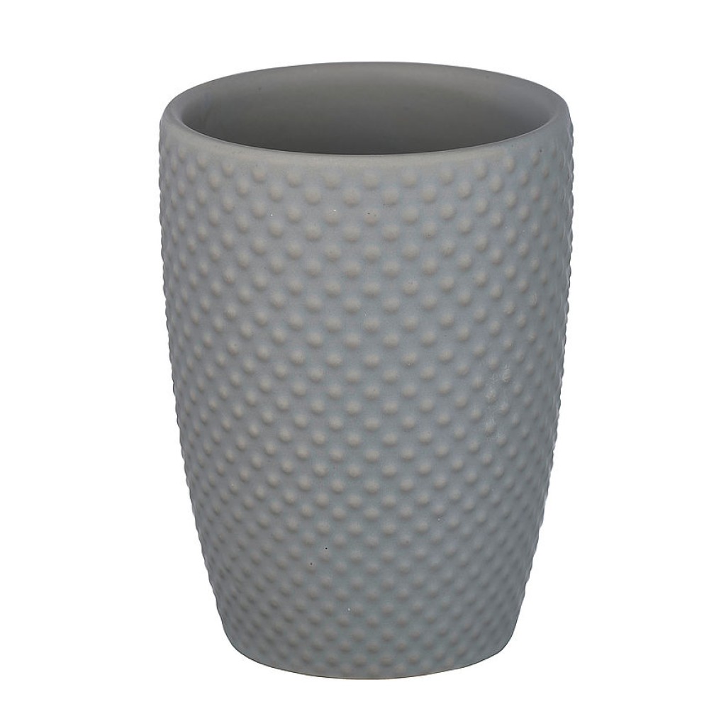 VASO DE DIENTES CERAMICA GRIS   22958