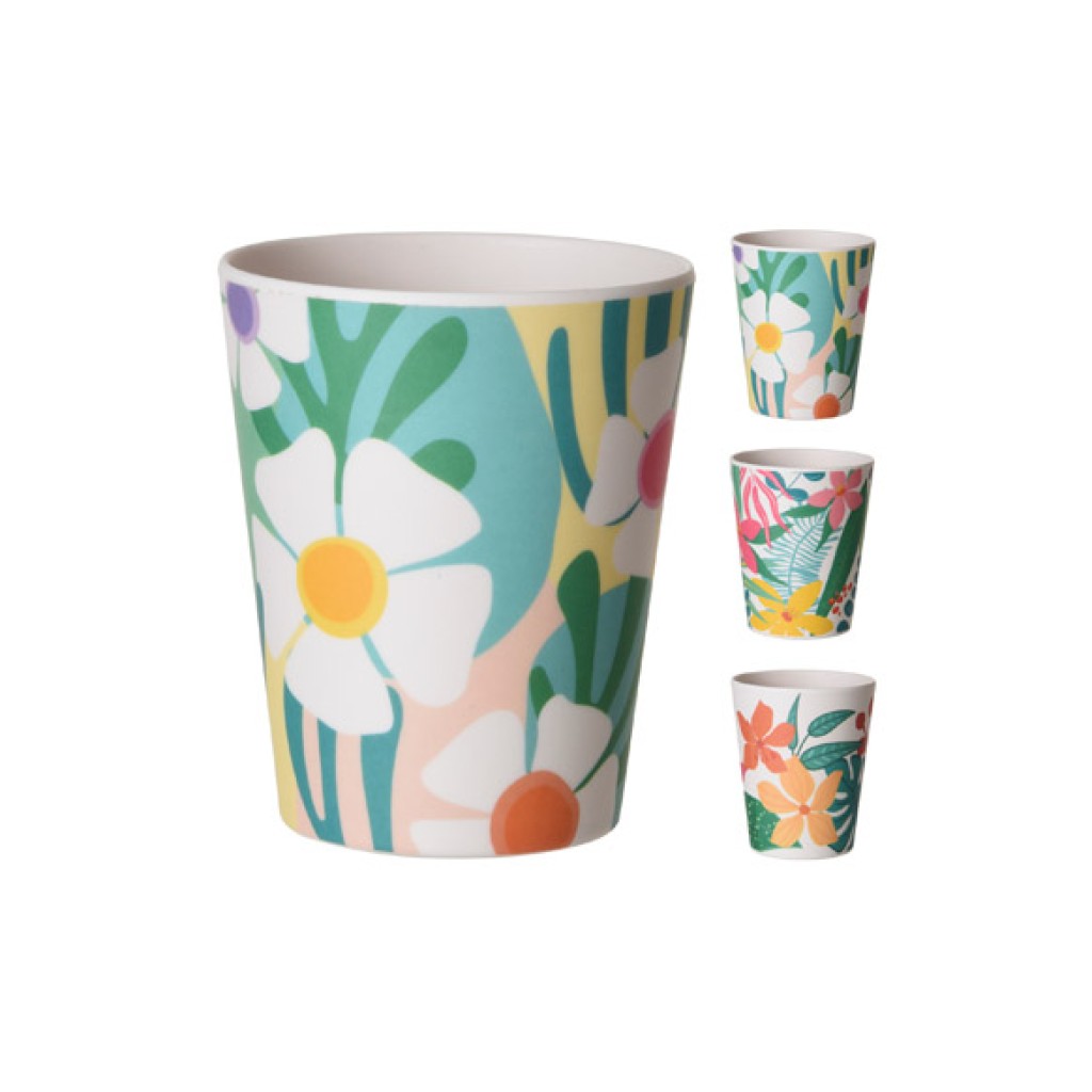 VASO MELAMINA DECORADO    é8 X 10 CM - S