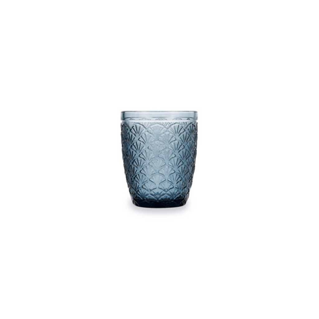 VASO GRABADO RUSTICO      24 CL AZUL