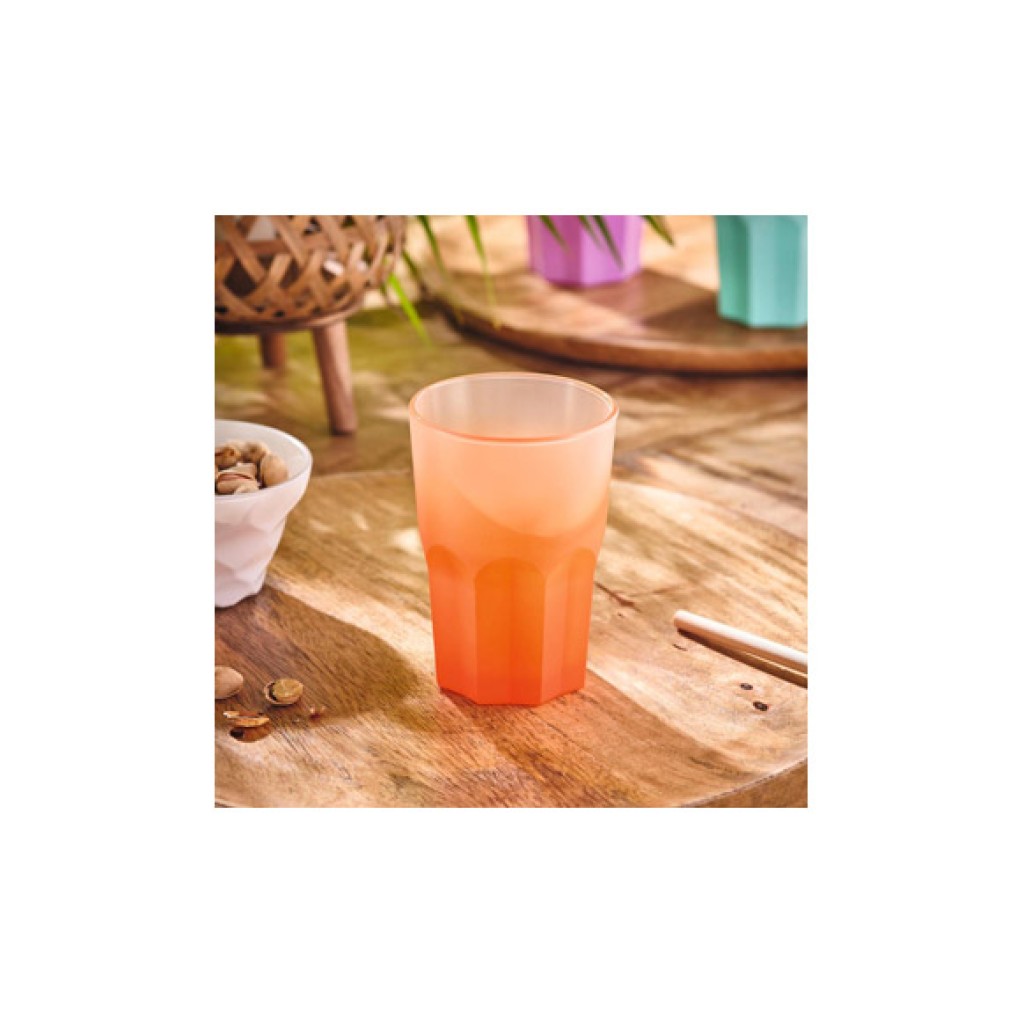 VASO CRISTAL SUMMER COLOR 40 CL NARANJA