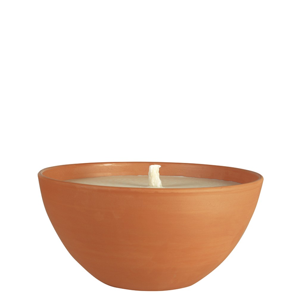 VELA CUENCO TERRACOTA 25X12,5 TBOLG CITR
