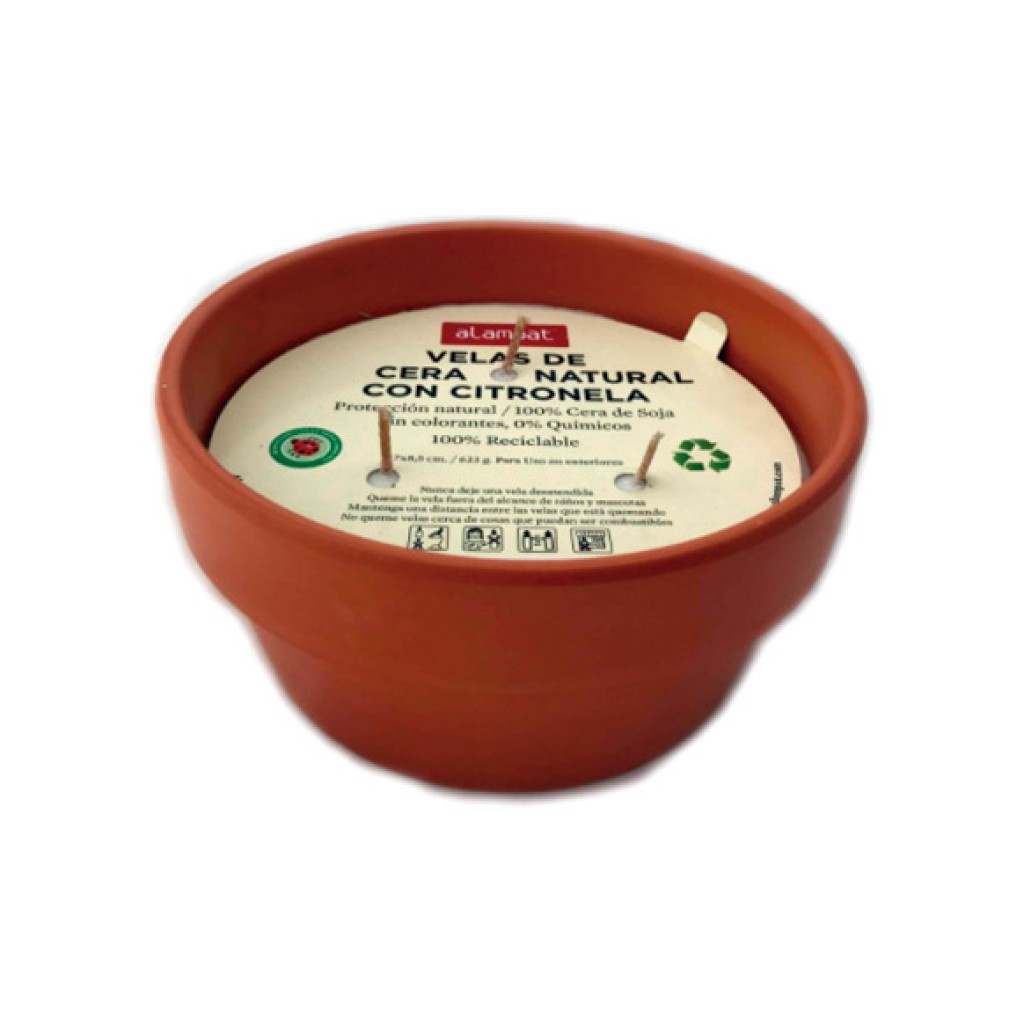 VELA CITRONELA CERA NATURA17 X 8,5 CM