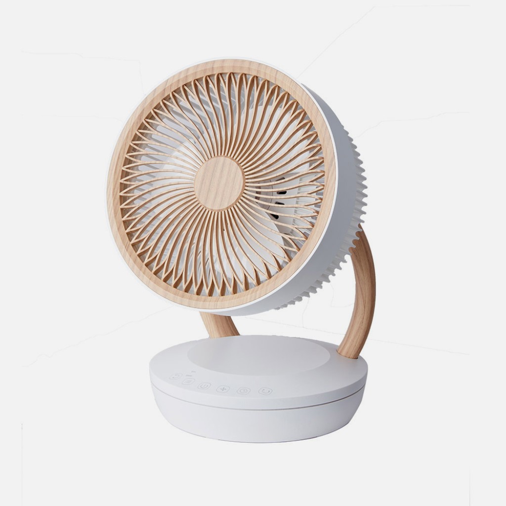 VENTILADOR SOBREMESA BLANCO/MADERA 45W