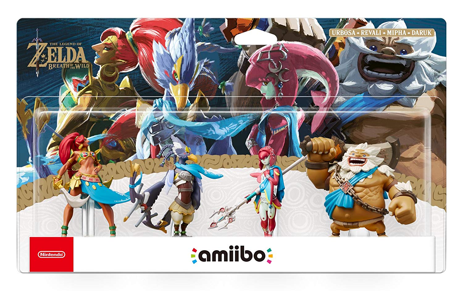 PACK 4 FIGURAS AMIIBO (DARUK-MIPHA-REVALI-URBOSA)