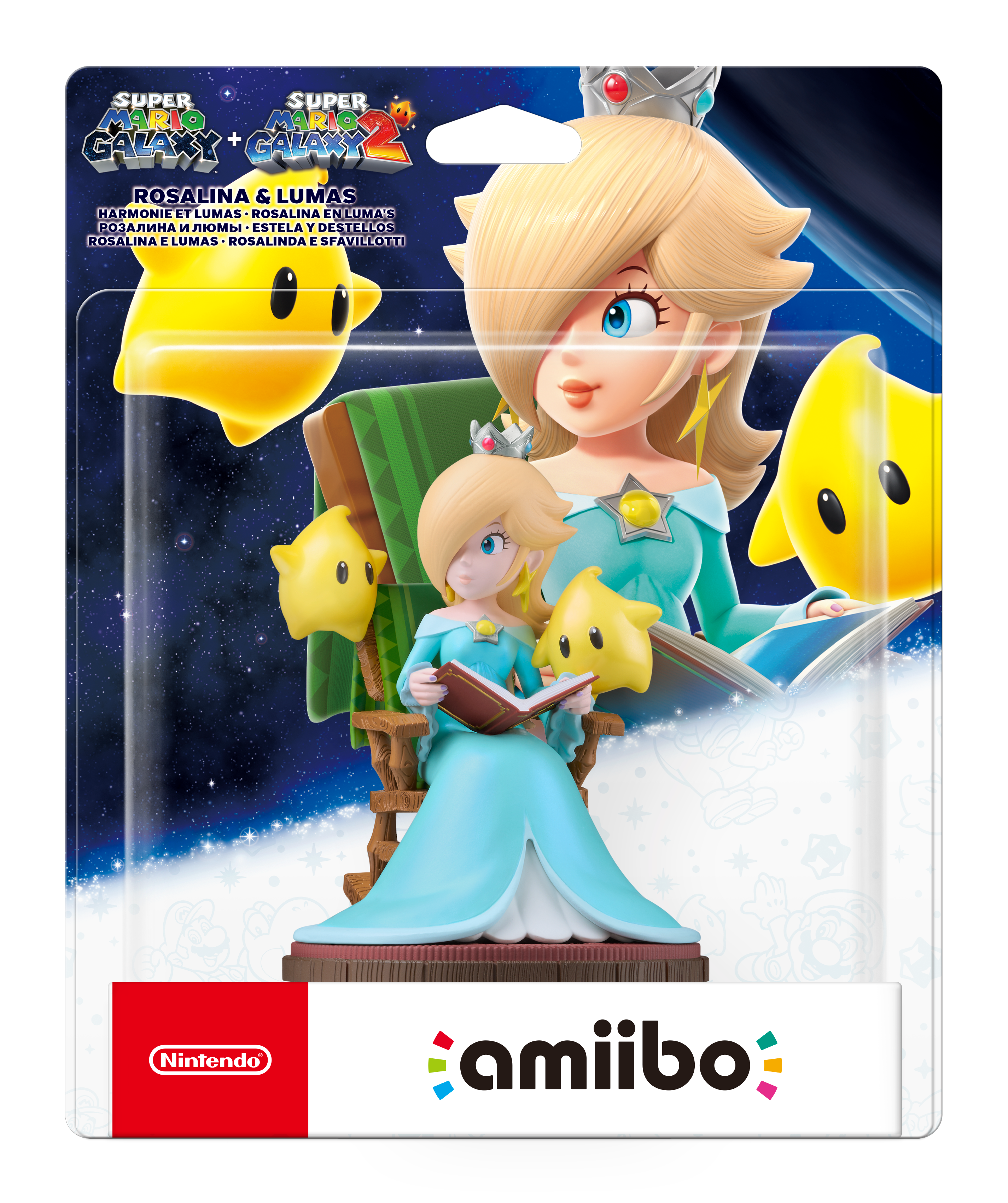 FIGURA AMIIBO ROSALINA & LUMAS - MARIO GALAXY 1+2