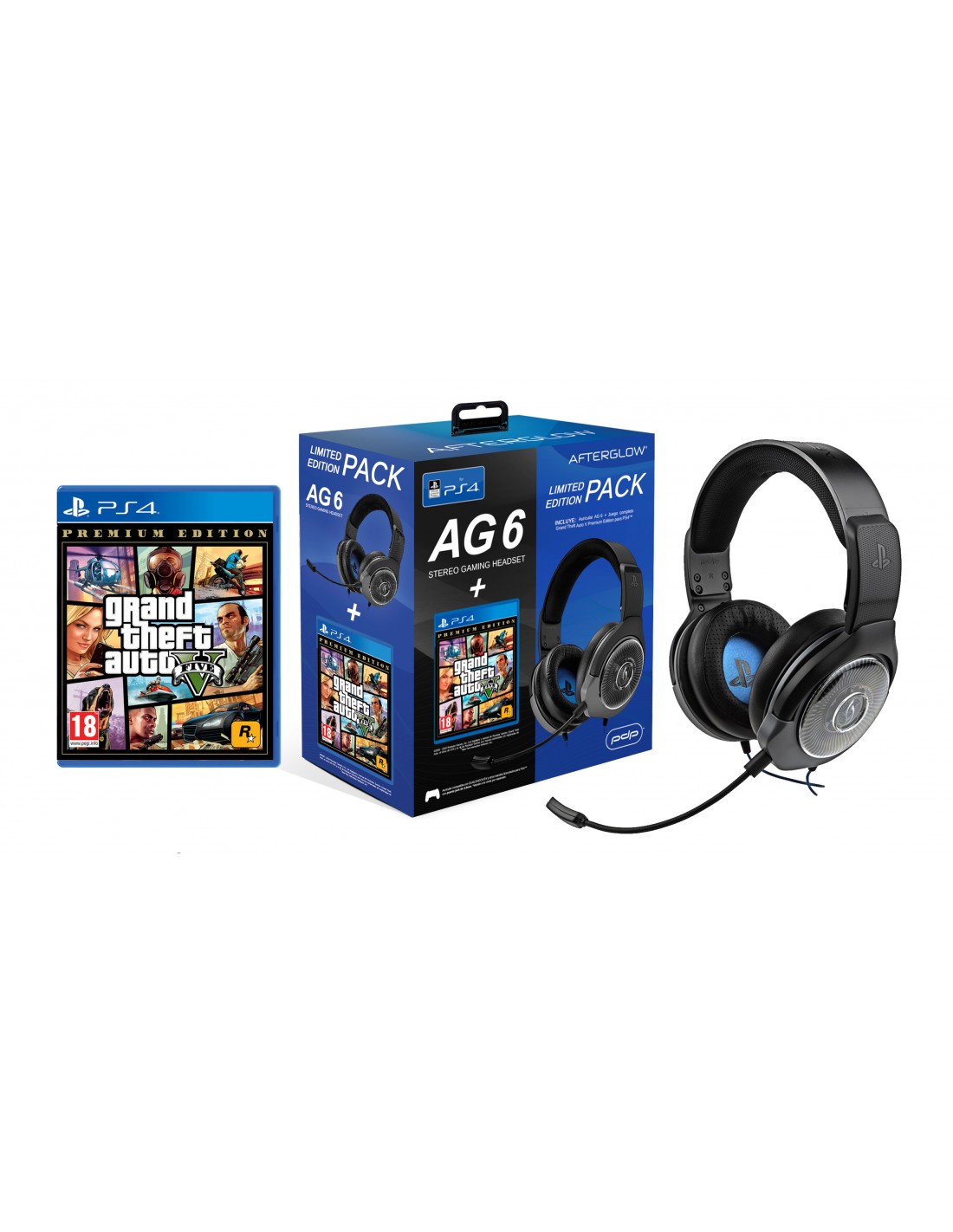 AURICULARES AG6 PS4 + GRAND THEFT AUTO V PREMIUM