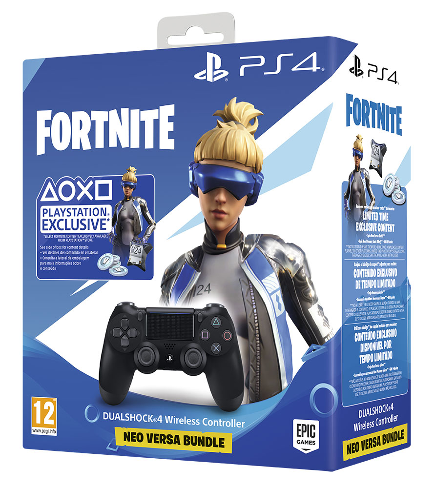 MANDO DUALSHOCK NEGRO V2 + VOUCHER FORTNITE