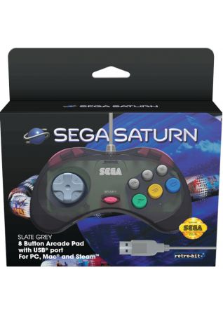 MANDO SEGA SATURN RETRO BIT GRIS (USB)