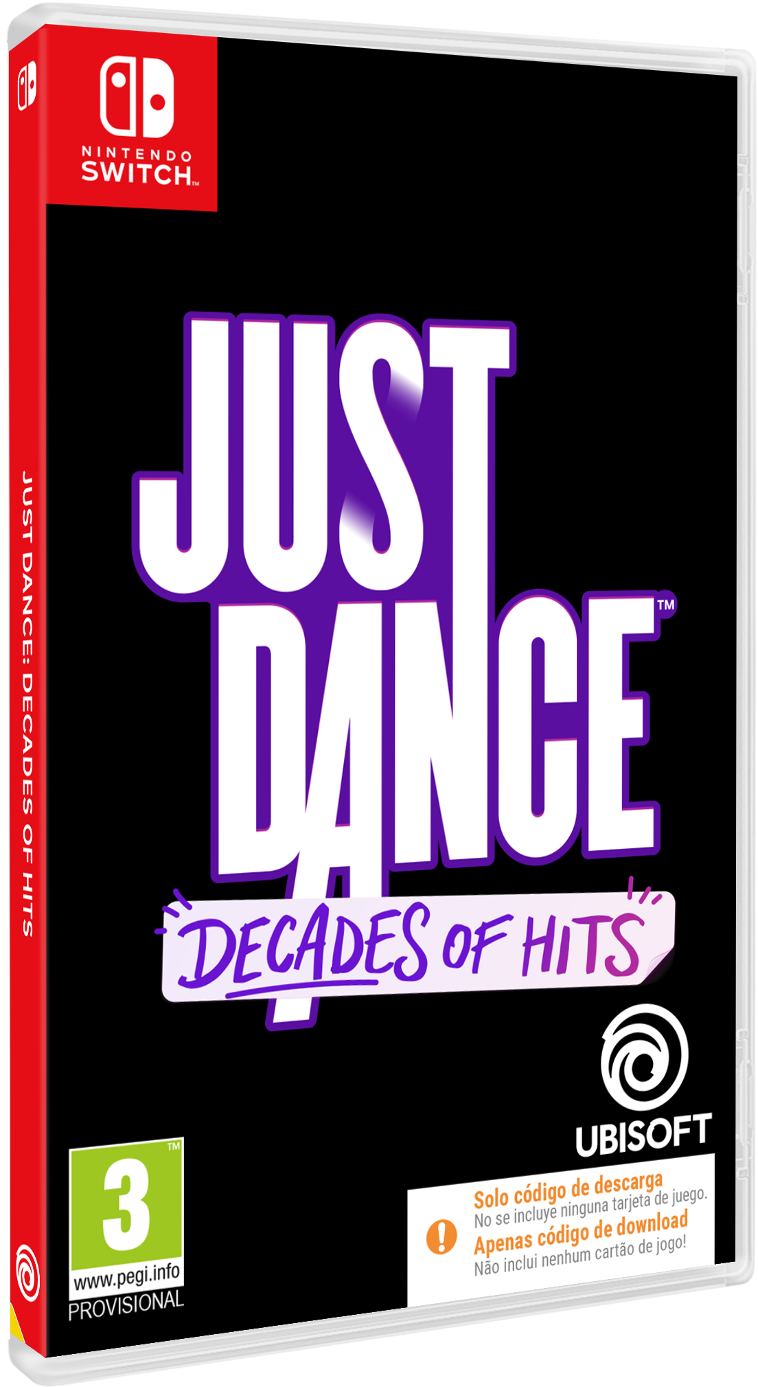 SWITCH2 JUST DANCE: DECADES OF HITS CODE IN BOX