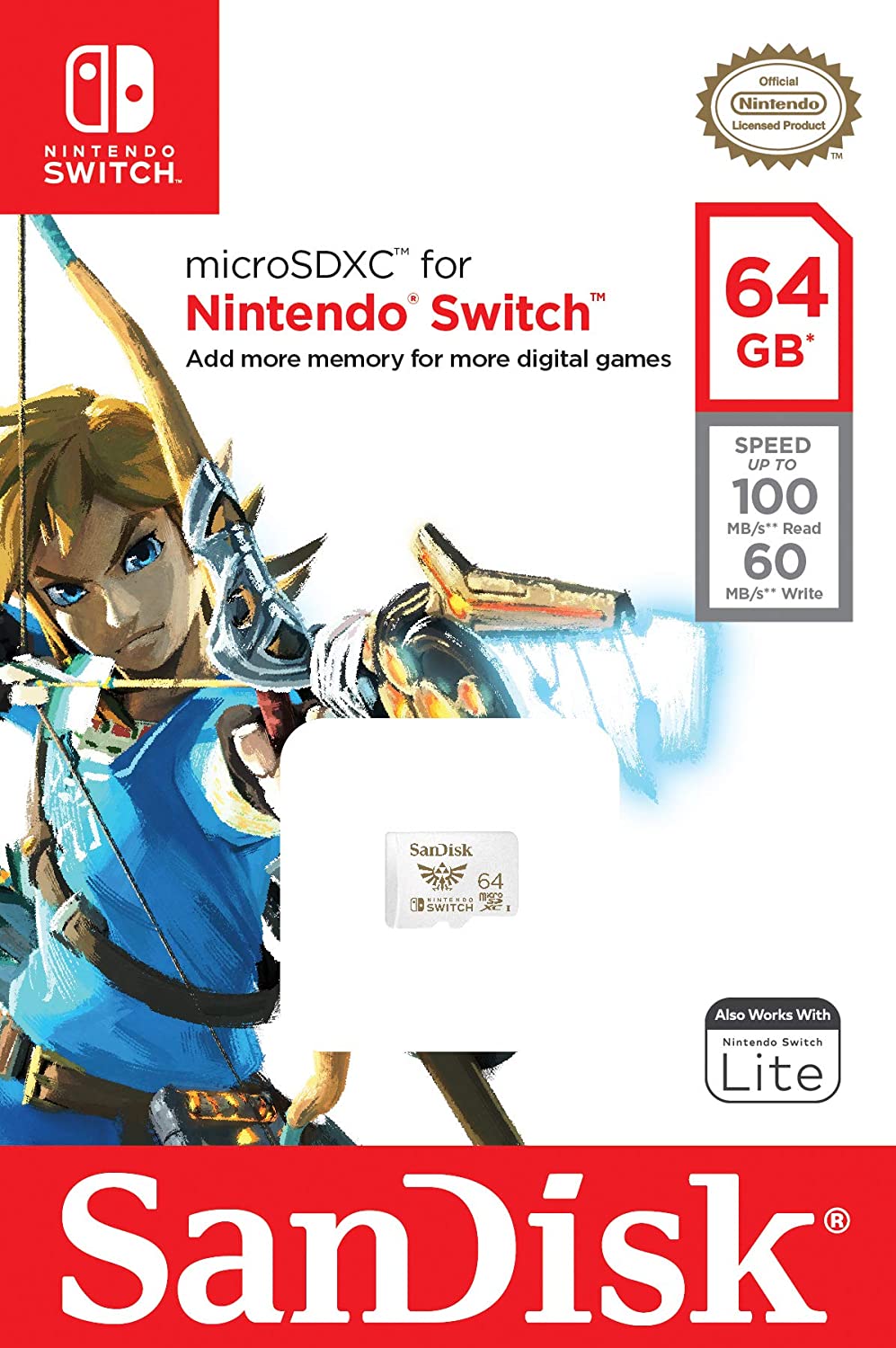 MEMORY CARD 64 GB MICROSDXC SANDISK EDIC. NINTENDO 2