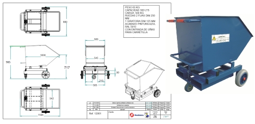 Tolva basculante 300 L 4
