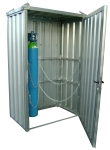 Caseta 14 botellas de soldadura, con cerradura y sin suelo 1