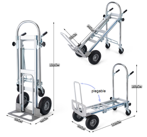 Carro-plataforma aluminio 3 posiciones 6