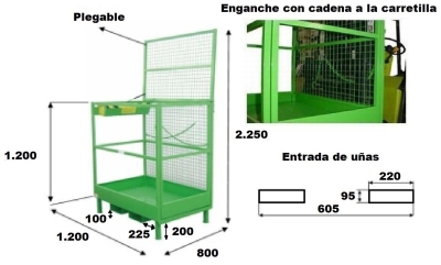 Jaula sube personas para apilador 4
