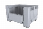 Contenedor plástico liso 1.200 X 1.000 X 760 mm. con puerta abatible 1