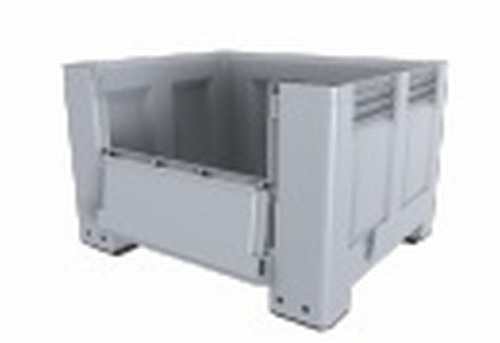 Contenedor plástico liso 1.200 X 1.000 X 760 mm. con puerta abatible 2
