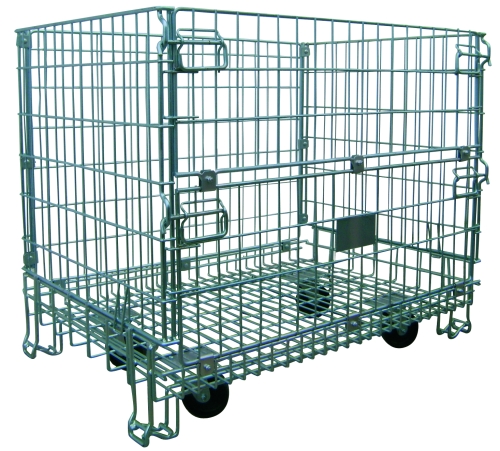 Cestón plegable reja con ruedas 2