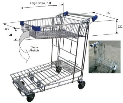 Plataforma encajable malla con cesta 4