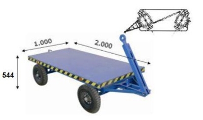 Remolque doble 2.000 kg 2