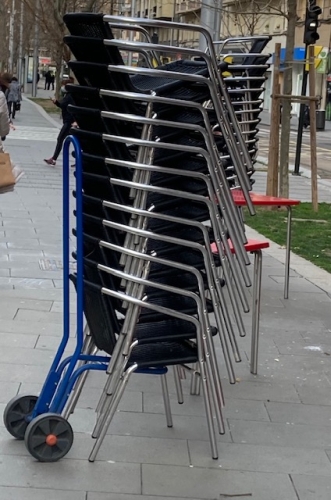 Carro porta sillas pequeño 2