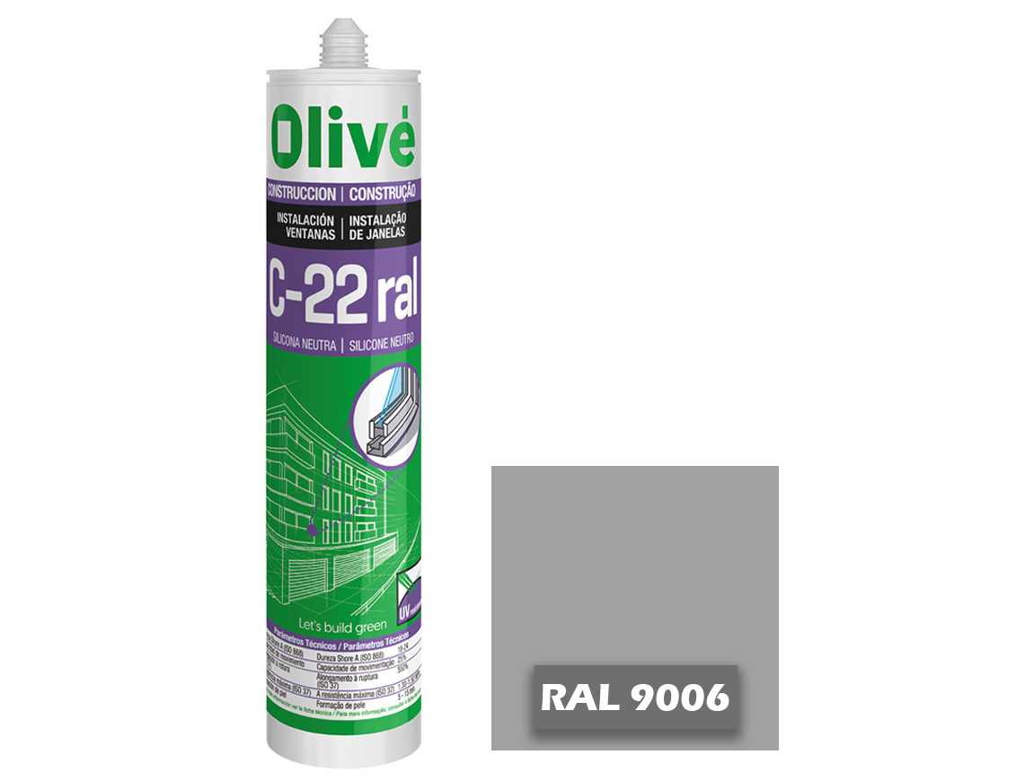 Silicona neutra para ventanas C-22 RAL 9006 1