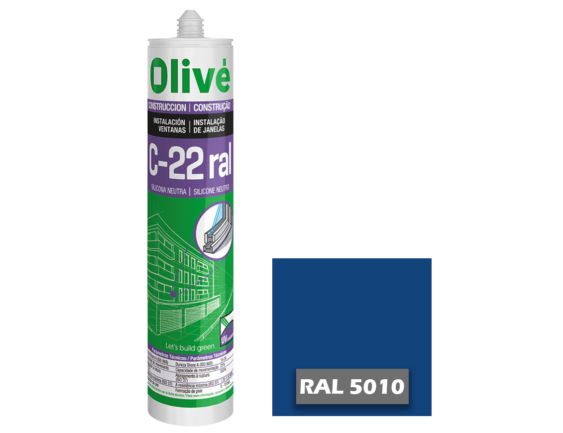Silicona neutra para ventanas C-22 RAL 5010 1