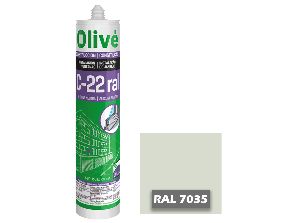 Silicona neutra para ventanas C-22 RAL 7035 1