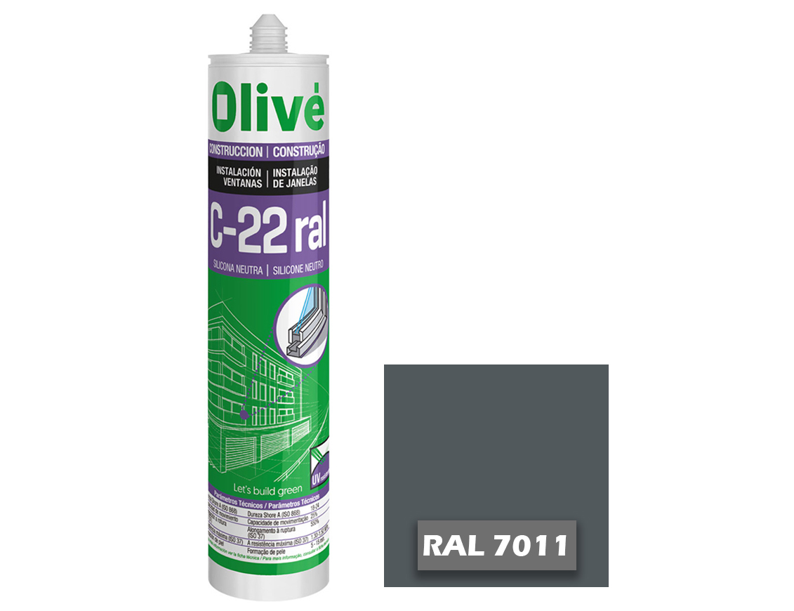 Silicona neutra para ventanas C-22 RAL 7011 1