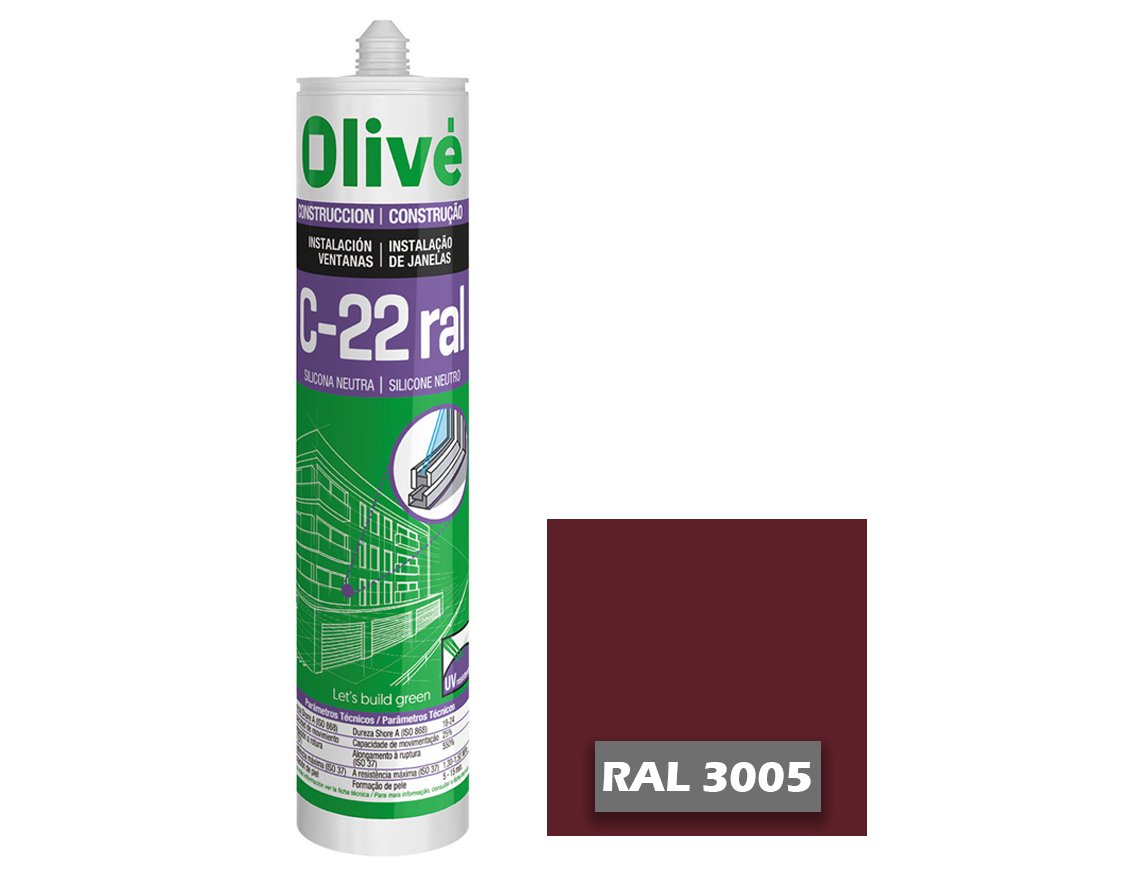 Silicona neutra para ventanas C-22 RAL 3005 1