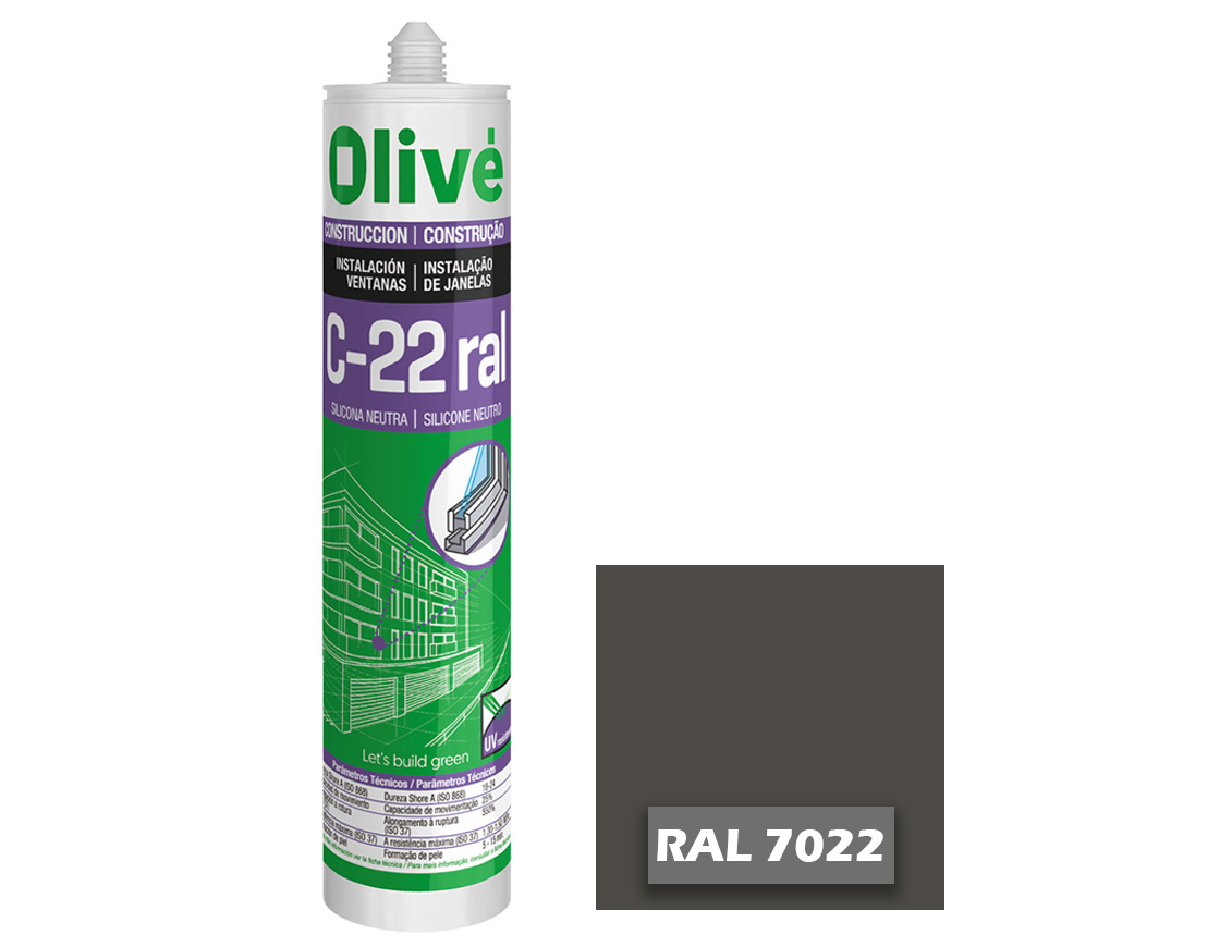 Silicona neutra para ventanas C-22 RAL 7022 1