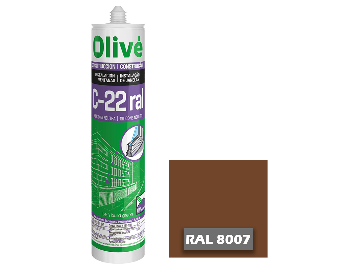 Silicona neutra para ventanas C-22 RAL 8007 1